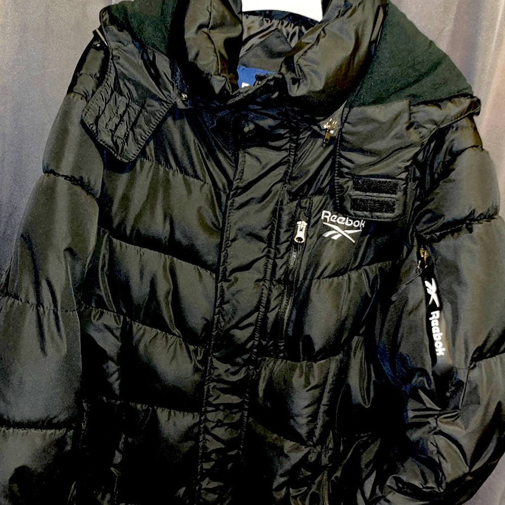 Reebok puffer coat with Hood